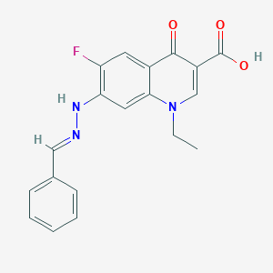 molecular formula C19H16FN3O3 B15012594 7-[(2E)-2-benzylidenehydrazinyl]-1-ethyl-6-fluoro-4-oxo-1,4-dihydroquinoline-3-carboxylic acid 