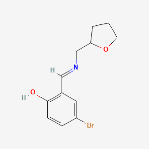 4-bromo-2-{(E)-[(tetrahydrofuran-2-ylmethyl)imino]methyl}phenol