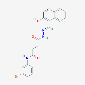 molecular formula C21H18BrN3O3 B15012601 N-(3-bromophenyl)-4-{(2E)-2-[(2-hydroxynaphthalen-1-yl)methylidene]hydrazinyl}-4-oxobutanamide 