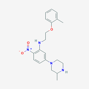 N-[2-(2-methylphenoxy)ethyl]-5-(3-methylpiperazin-1-yl)-2-nitroaniline