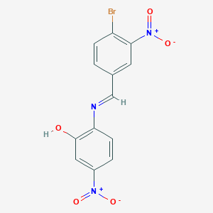 2-{[(E)-(4-bromo-3-nitrophenyl)methylidene]amino}-5-nitrophenol