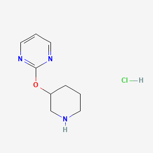 molecular formula C9H14ClN3O B1501262 2-(Piperidin-3-yloxy)pyrimidine hydrochloride CAS No. 1185316-04-4