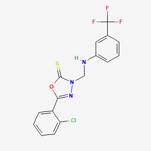 5-(2-chlorophenyl)-3-({[3-(trifluoromethyl)phenyl]amino}methyl)-1,3,4-oxadiazole-2(3H)-thione