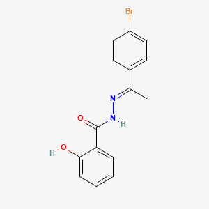 molecular formula C15H13BrN2O2 B15012638 N'-[(1E)-1-(4-bromophenyl)ethylidene]-2-hydroxybenzohydrazide 