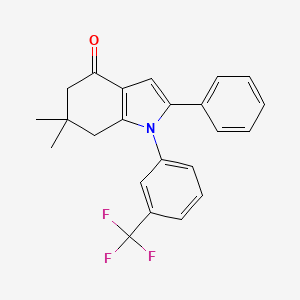 6,6-dimethyl-2-phenyl-1-[3-(trifluoromethyl)phenyl]-1,5,6,7-tetrahydro-4H-indol-4-one