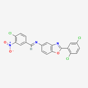 N-[(E)-(4-chloro-3-nitrophenyl)methylidene]-2-(2,5-dichlorophenyl)-1,3-benzoxazol-5-amine