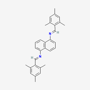 molecular formula C30H30N2 B15012655 N,N'-bis[(E)-(2,4,6-trimethylphenyl)methylidene]naphthalene-1,5-diamine 