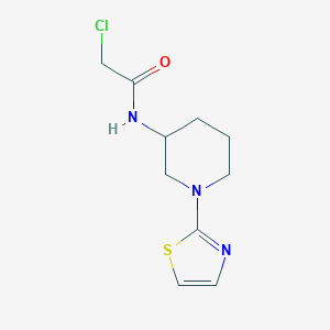 molecular formula C10H14ClN3OS B1501266 2-Chloro-N-(1-thiazol-2-yl-piperidin-3-yl)-acetamide CAS No. 1065484-55-0