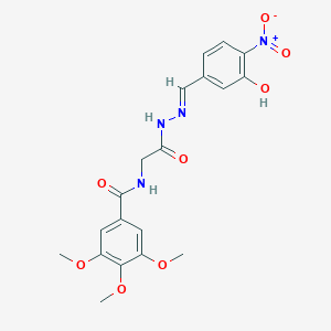 N-({N'-[(E)-(3-Hydroxy-4-nitrophenyl)methylidene]hydrazinecarbonyl}methyl)-3,4,5-trimethoxybenzamide