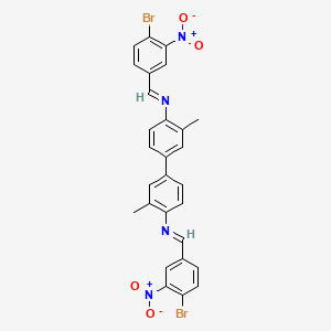 N,N'-bis[(E)-(4-bromo-3-nitrophenyl)methylidene]-3,3'-dimethylbiphenyl-4,4'-diamine