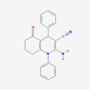 2-Amino-5-oxo-1,4-diphenyl-1,4,5,6,7,8-hexahydroquinoline-3-carbonitrile