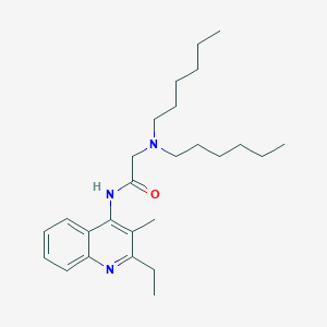 molecular formula C26H41N3O B15012742 2-(dihexylamino)-N-(2-ethyl-3-methylquinolin-4-yl)acetamide 