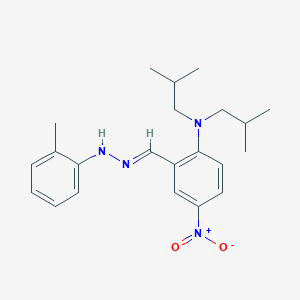 2-{(E)-[2-(2-methylphenyl)hydrazinylidene]methyl}-N,N-bis(2-methylpropyl)-4-nitroaniline