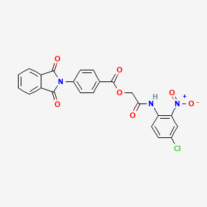 molecular formula C23H14ClN3O7 B15012799 2-[(4-chloro-2-nitrophenyl)amino]-2-oxoethyl 4-(1,3-dioxo-1,3-dihydro-2H-isoindol-2-yl)benzoate 