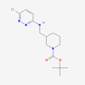 molecular formula C15H23ClN4O2 B1501281 3-[(6-Chloro-pyridazin-3-ylamino)-methyl]-piperidine-1-carboxylic acid tert-butyl ester CAS No. 1065485-12-2