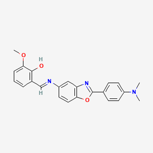 2-[(E)-({2-[4-(dimethylamino)phenyl]-1,3-benzoxazol-5-yl}imino)methyl]-6-methoxyphenol