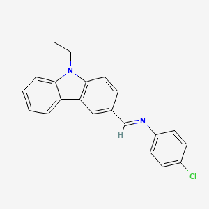 4-chloro-N-[(E)-(9-ethyl-9H-carbazol-3-yl)methylidene]aniline