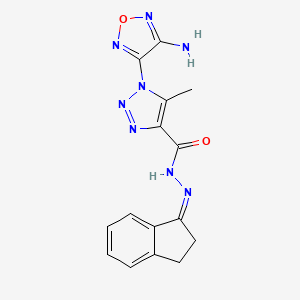 1-(4-amino-1,2,5-oxadiazol-3-yl)-N'-[(1Z)-2,3-dihydro-1H-inden-1-ylidene]-5-methyl-1H-1,2,3-triazole-4-carbohydrazide