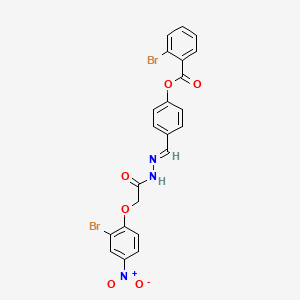 4-[(E)-{2-[(2-bromo-4-nitrophenoxy)acetyl]hydrazinylidene}methyl]phenyl 2-bromobenzoate