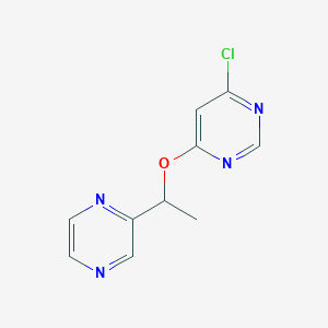 4-Chloro-6-(1-(pyrazin-2-yl)ethoxy)pyrimidine
