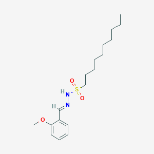 N'-[(E)-(2-methoxyphenyl)methylidene]decane-1-sulfonohydrazide