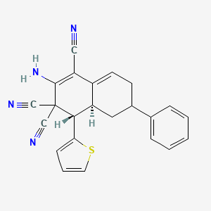 (4S,4aS)-2-amino-6-phenyl-4-(thiophen-2-yl)-4a,5,6,7-tetrahydronaphthalene-1,3,3(4H)-tricarbonitrile