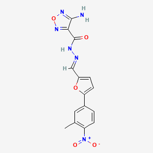 4-Amino-N'-[(E)-[5-(3-methyl-4-nitrophenyl)furan-2-YL]methylidene]-1,2,5-oxadiazole-3-carbohydrazide