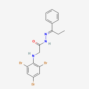 N'-[(1E)-1-Phenylpropylidene]-2-[(2,4,6-tribromophenyl)amino]acetohydrazide