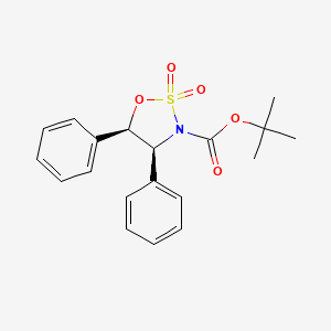 molecular formula C19H21NO5S B1501295 (4S,5R)-4,5-Diphenyl-1,2,3-oxathiazolidine-2,2-dioxide-3-carboxylic acid t-butyl ester 
