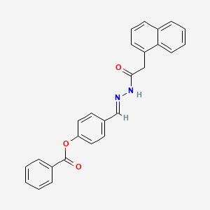 4-{(E)-[2-(naphthalen-1-ylacetyl)hydrazinylidene]methyl}phenyl benzoate