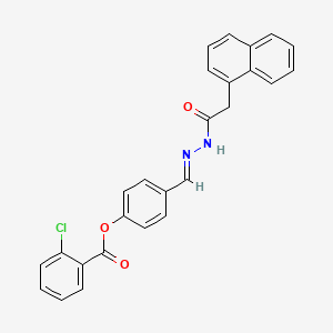 4-{(E)-[2-(naphthalen-1-ylacetyl)hydrazinylidene]methyl}phenyl 2-chlorobenzoate