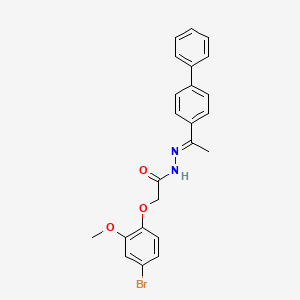 molecular formula C23H21BrN2O3 B15012992 N'-[(1E)-1-(biphenyl-4-yl)ethylidene]-2-(4-bromo-2-methoxyphenoxy)acetohydrazide 