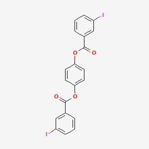 molecular formula C20H12I2O4 B15013020 Benzene-1,4-diyl bis(3-iodobenzoate) 