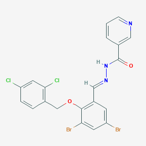 N'-[(E)-{3,5-dibromo-2-[(2,4-dichlorobenzyl)oxy]phenyl}methylidene]pyridine-3-carbohydrazide