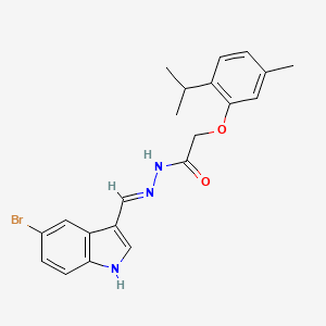 N'-[(E)-(5-bromo-1H-indol-3-yl)methylidene]-2-[5-methyl-2-(propan-2-yl)phenoxy]acetohydrazide