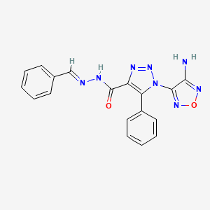 1-(4-amino-1,2,5-oxadiazol-3-yl)-5-phenyl-N'-[(E)-phenylmethylidene]-1H-1,2,3-triazole-4-carbohydrazide