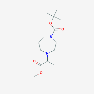 molecular formula C15H28N2O4 B1501311 Tert-butyl 4-(1-ethoxy-1-oxopropan-2-yl)-1,4-diazepane-1-carboxylate 