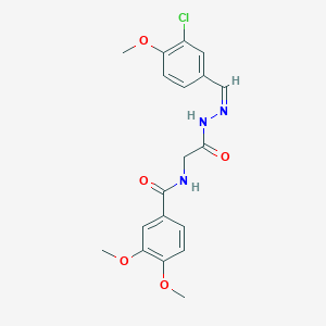 molecular formula C19H20ClN3O5 B15013116 N-({N'-[(Z)-(3-Chloro-4-methoxyphenyl)methylidene]hydrazinecarbonyl}methyl)-3,4-dimethoxybenzamide 