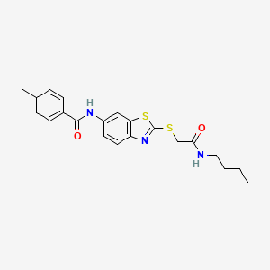 N-(2-{[2-(butylamino)-2-oxoethyl]sulfanyl}-1,3-benzothiazol-6-yl)-4-methylbenzamide