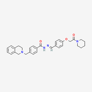 molecular formula C31H34N4O3 B15013138 4-(3,4-dihydroisoquinolin-2(1H)-ylmethyl)-N'-[(E)-{4-[2-oxo-2-(piperidin-1-yl)ethoxy]phenyl}methylidene]benzohydrazide 