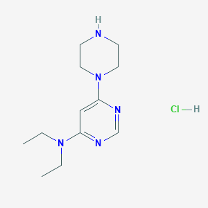 molecular formula C12H22ClN5 B1501314 N,N-Diethyl-6-(piperazin-1-yl)pyrimidin-4-amine hydrochloride CAS No. 1185319-47-4