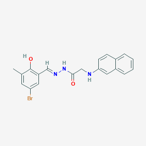 N'-[(E)-(5-Bromo-2-hydroxy-3-methylphenyl)methylidene]-2-[(naphthalen-2-YL)amino]acetohydrazide