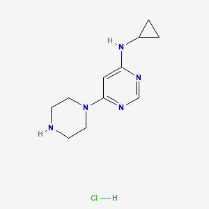 N-Cyclopropyl-6-(piperazin-1-yl)pyrimidin-4-amine hydrochloride