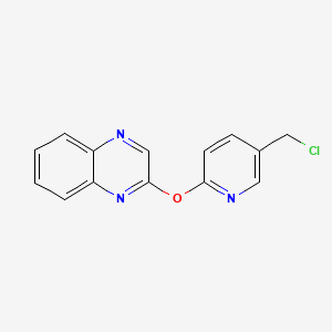 molecular formula C14H10ClN3O B1501317 2-(5-Chloromethyl-pyridin-2-yloxy)-quinoxaline CAS No. 1065484-79-8