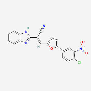 (2E)-2-(1H-benzimidazol-2-yl)-3-[5-(4-chloro-3-nitrophenyl)furan-2-yl]prop-2-enenitrile