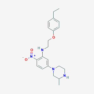 N-[2-(4-ethylphenoxy)ethyl]-5-(3-methylpiperazin-1-yl)-2-nitroaniline