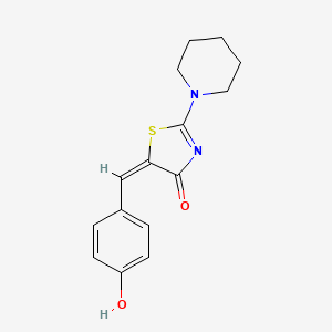 (5E)-5-(4-hydroxybenzylidene)-2-(1-piperidinyl)-1,3-thiazol-4(5H)-one