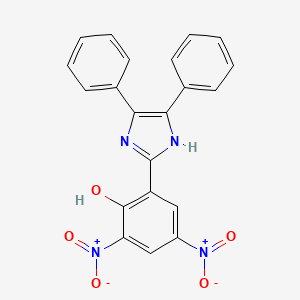 molecular formula C21H14N4O5 B15013228 2-(4,5-diphenyl-1H-imidazol-2-yl)-4,6-dinitrophenol 