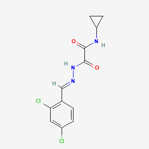 molecular formula C12H11Cl2N3O2 B15013248 N-cyclopropyl-2-[(2E)-2-(2,4-dichlorobenzylidene)hydrazino]-2-oxoacetamide 