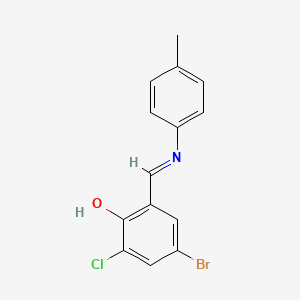 4-bromo-2-chloro-6-{(E)-[(4-methylphenyl)imino]methyl}phenol